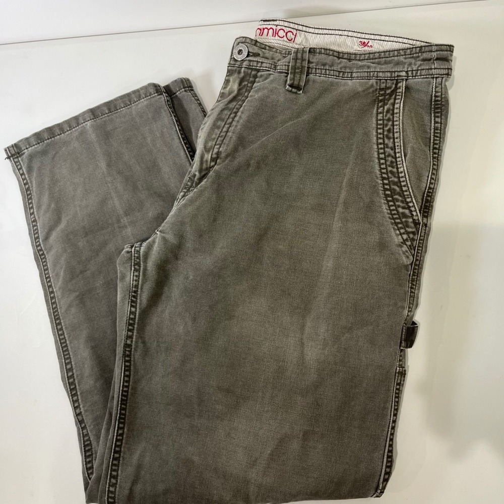 Vtg Gramicci Carpenter Pants Mens 36x30 Gray Cotton Canvas Utility Gorp Workwear